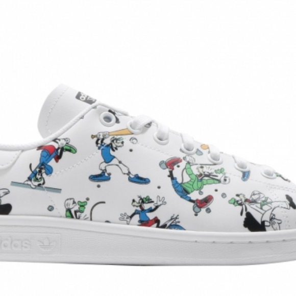 DISNEY X ADIDAS STAN SMITH GOOFY WHITE BLACK - Picture 4 of 8